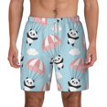 thumbnail image 1 of Kdxio Cute Panda Flying In The Sky Print Men'S Swim Trunks With Compression Liner 7 Inch Inseam Quick Dry Swim Shorts, 1 of 7