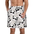 thumbnail image 1 of Kdxio Cute Panda Pattern Mens Casual Shorts - Drawstring Summer Beach Sports Shorts for Men, 1 of 9