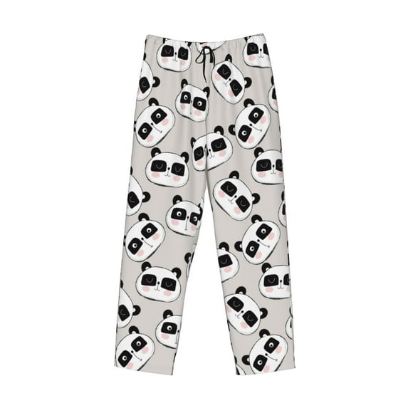 Kdxio Cute Panda Print Men's Sleep Pajama Pant Lounge Pants with Pockets