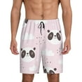 thumbnail image 1 of Kdxio Cute Panda Print Mens Sleep Shorts Bottoms Soft Comfy Pajama Wear Pants with Drawstring Pockets, 1 of 7