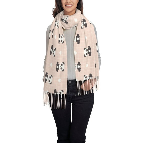 Kdxio Cute Panda Women's Scarf Womens Winter Scarf, Fashion Scarfs for Women, Shawls and Wraps, Long Blanket Scarf