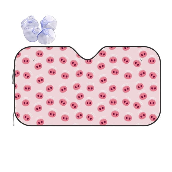 Kdxio Cute Pig Nose Print Front Windshield Sun Shade,Folding Auto Sunshade for Car Truck SUV-Small