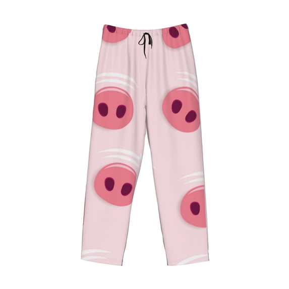 Kdxio Cute Pig Nose Print Men's Sleep Pajama Pant Lounge Pants with Pockets