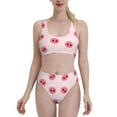 thumbnail image 1 of Kdxio Cute Pig Nose for Womens High Waisted Bikini Top Sports Style Two Piece Bathing Suits, 1 of 7