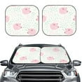 thumbnail image 1 of Kdxio Cute Pigs Print 2-Piece Sun Shade Front Windshield - Foldable Car Front Window Sunshades For Most Sedans Suv Truck, 1 of 6