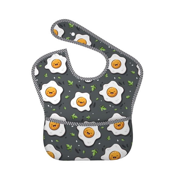 Kdxio Cute Poached Eggs Bibs For Babies, Baby Bibs for Eating, Toddler Bibs, Waterproof Bibs, Feeding Bibs, for Toddlers, Boys, Girls