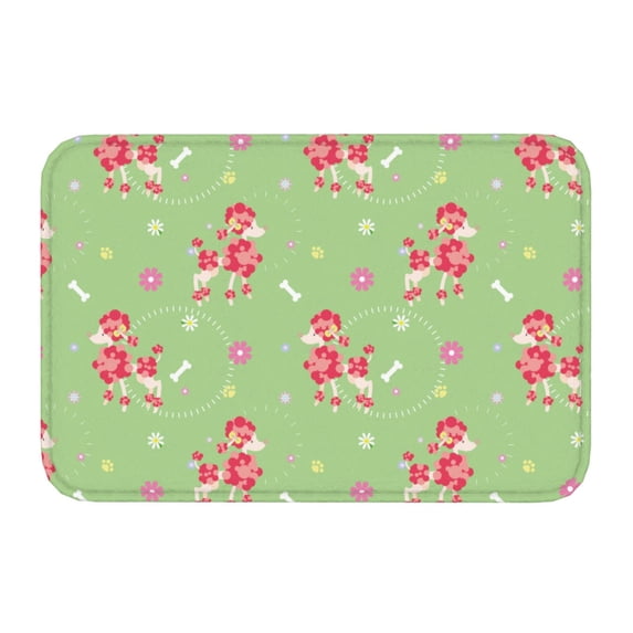 Kdxio Cute Poodle Dog,16" x 24", Non-Slip Front Door Mats,Outdoor Welcome Mat Washable