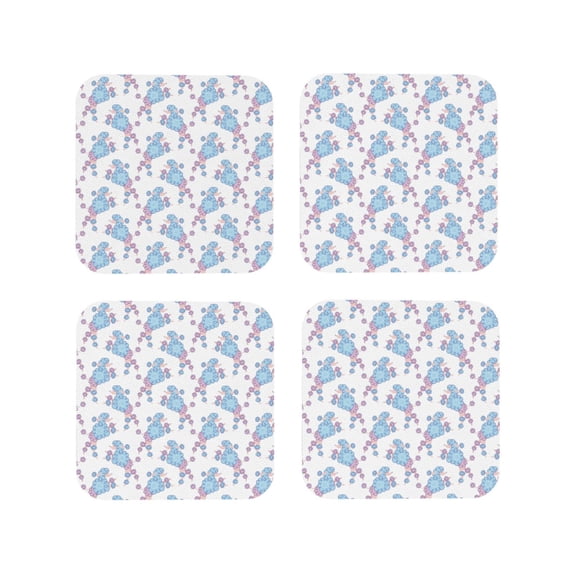 Kdxio Cute Poodle Dog Funny Coasters,4 Pcs Leather Coasters,Housewarming Gifts,Protect Furniture from Water Marks Scratch and Damage