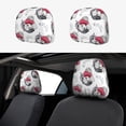 thumbnail image 1 of Kdxio Cute Poodle Dog Pattern Print 2 Piece Car Head Rest Covers Set Auto Front/Rear Seats Headrest Cover Universal Fit Most Cars,Sedan, SUV, 1 of 9