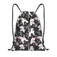 thumbnail image 1 of Kdxio Cute Poodle Dog Print Drawstring Backpack Bag,Waterproof Draw String Back Sack, Gym Drawstring Bags Swim Bag For Unisex, 1 of 9
