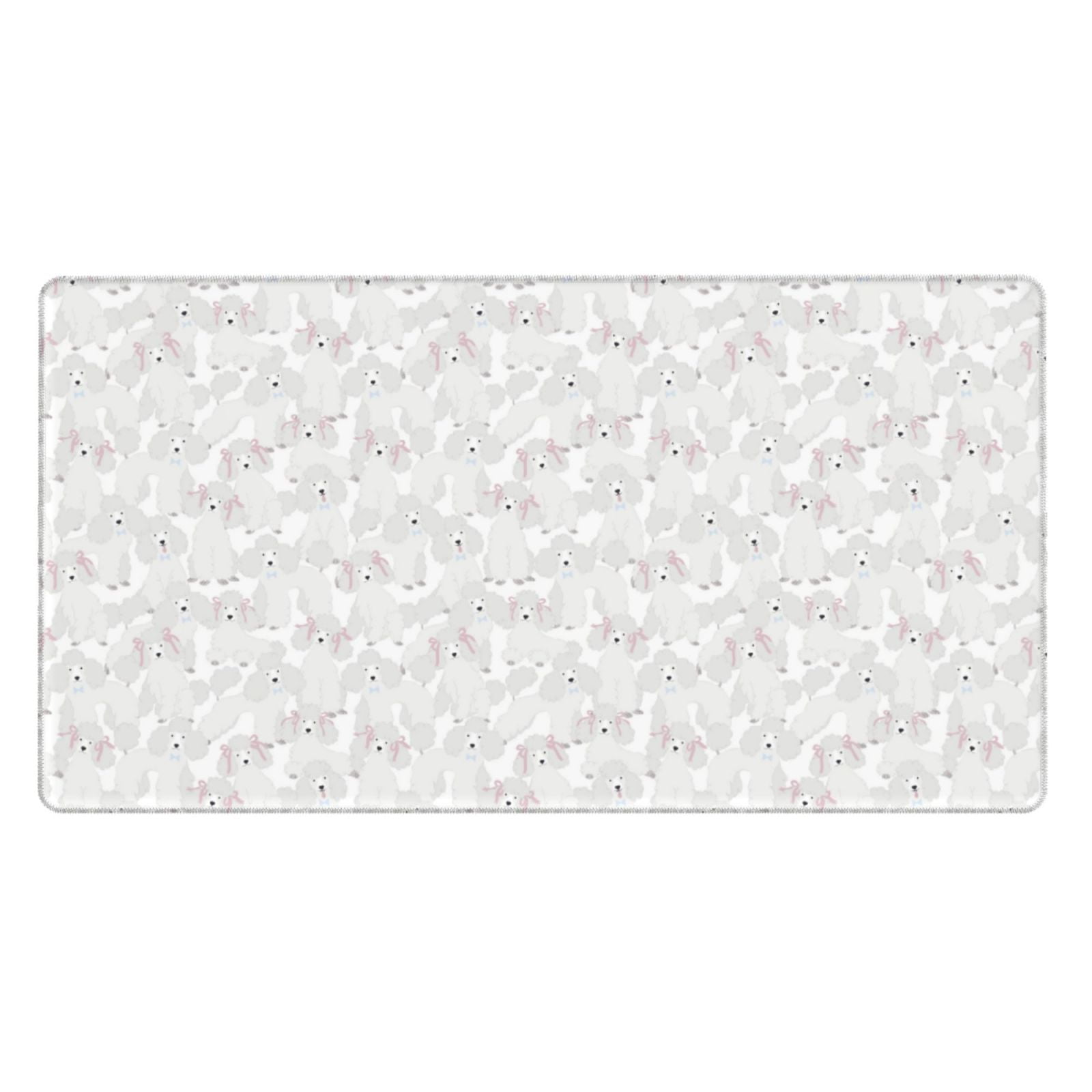 Kdxio Cute Poodle Dog Print Large Gaming Mouse Pad,Non-Slip Base,Water Resist Keyboard Pad for Gamer,Office & Home,29.5 x 15.8 in