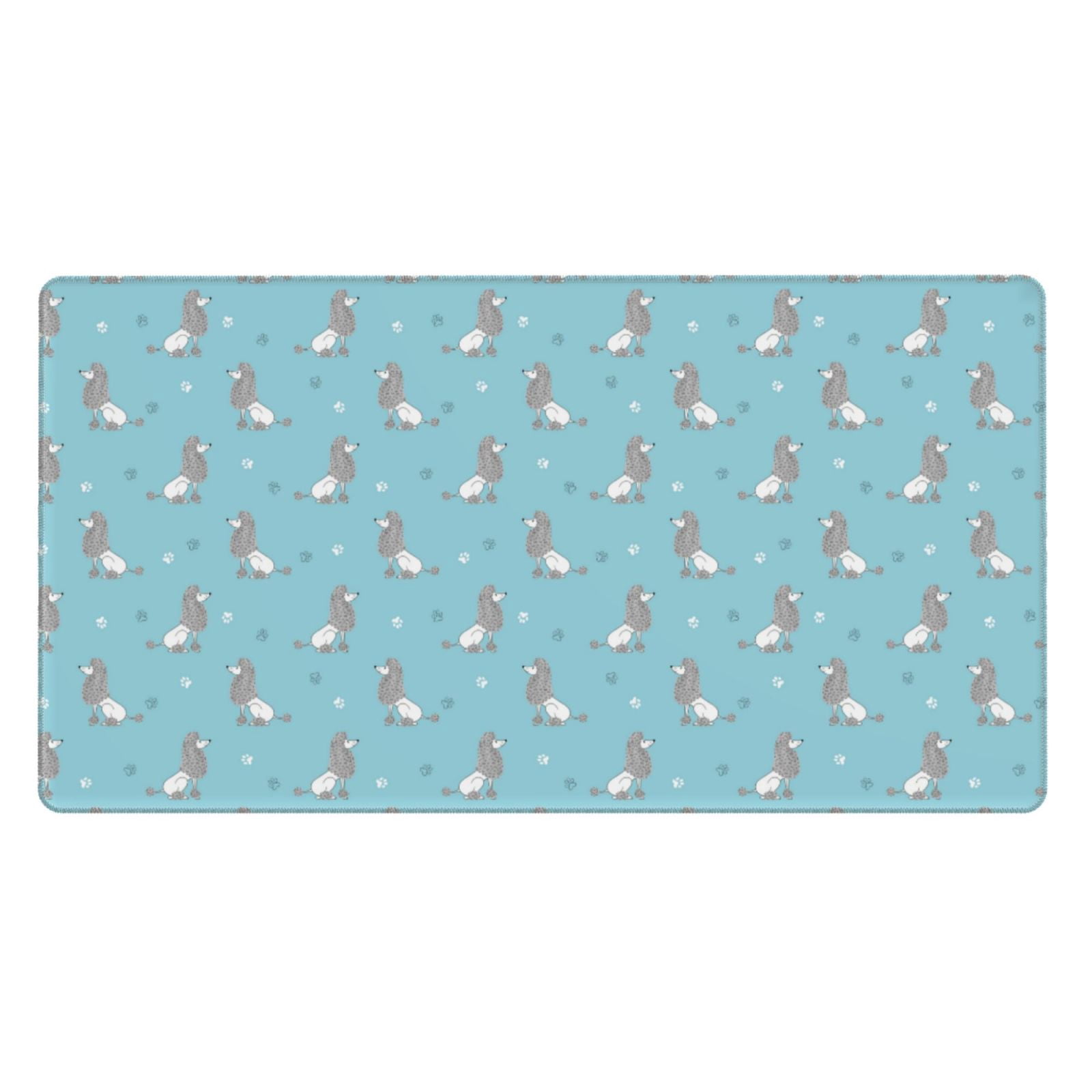 Kdxio Cute Poodle Dog Print Large Gaming Mouse Pad,Non-Slip Base,Water Resist Keyboard Pad for Gamer,Office & Home,29.5 x 15.8 in