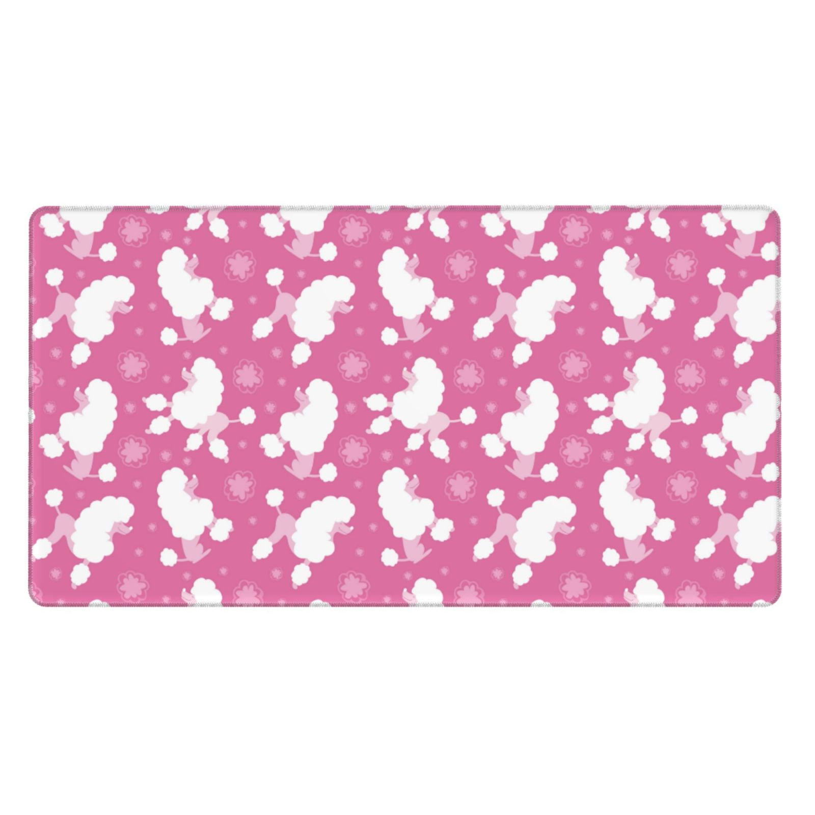 Kdxio Cute Poodle Dog Print Large Gaming Mouse Pad,Non-Slip Base,Water Resist Keyboard Pad for Gamer,Office & Home,29.5 x 15.8 in