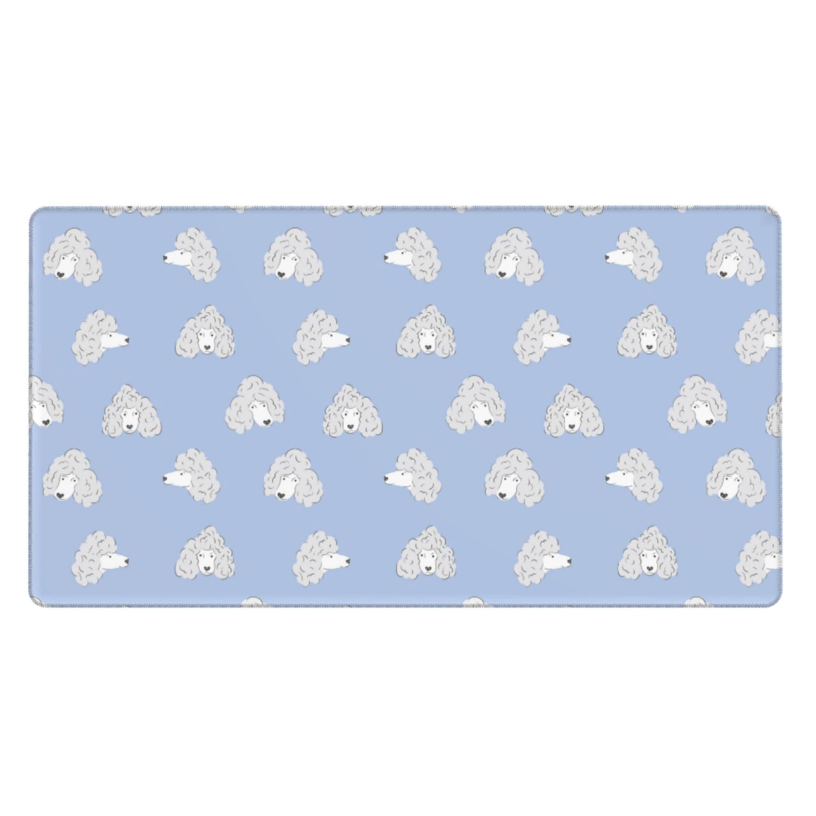 Kdxio Cute Poodle Dog Print Large Gaming Mouse Pad,Non-Slip Base,Water Resist Keyboard Pad for Gamer,Office & Home,29.5 x 15.8 in