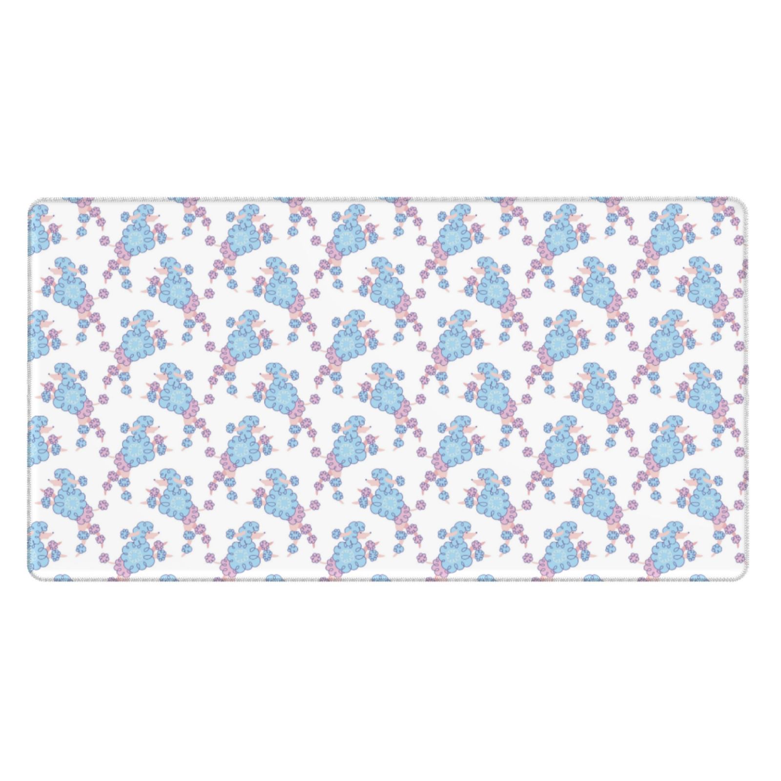 Kdxio Cute Poodle Dog Print Large Gaming Mouse Pad,Non-Slip Base,Water Resist Keyboard Pad for Gamer,Office & Home,29.5 x 15.8 in