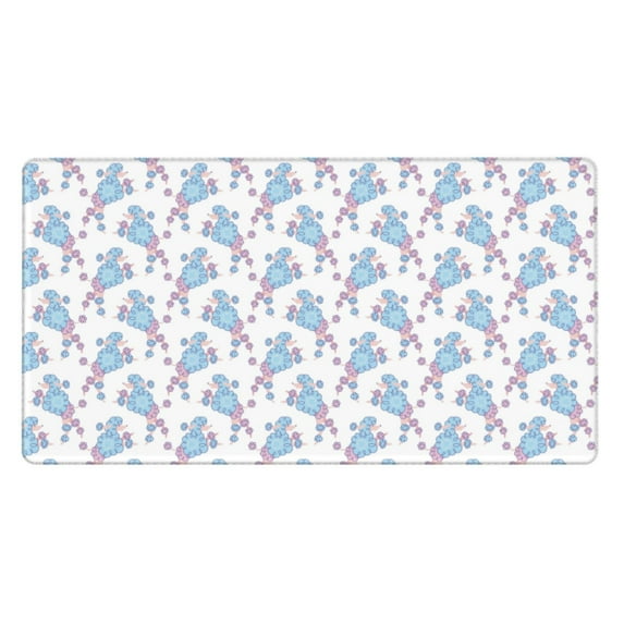 Kdxio Cute Poodle Dog Print Large Gaming Mouse Pad,Non-Slip Base,Water Resist Keyboard Pad for Gamer,Office & Home,29.5 x 15.8 in