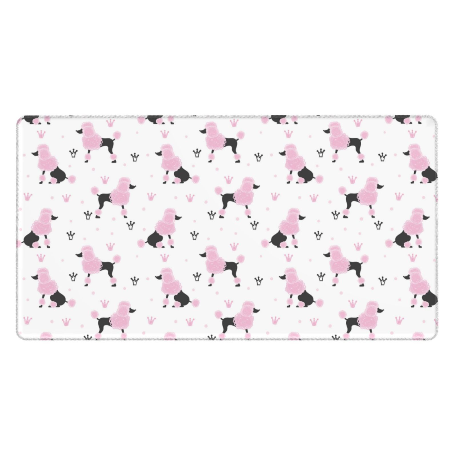 Kdxio Cute Poodle Dog Print Large Gaming Mouse Pad,Non-Slip Base,Water Resist Keyboard Pad for Gamer,Office & Home,29.5 x 15.8 in
