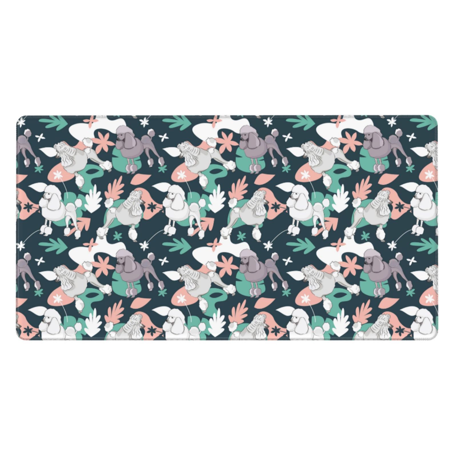 Kdxio Cute Poodle Dog Print Large Gaming Mouse Pad,Non-Slip Base,Water Resist Keyboard Pad for Gamer,Office & Home,29.5 x 15.8 in