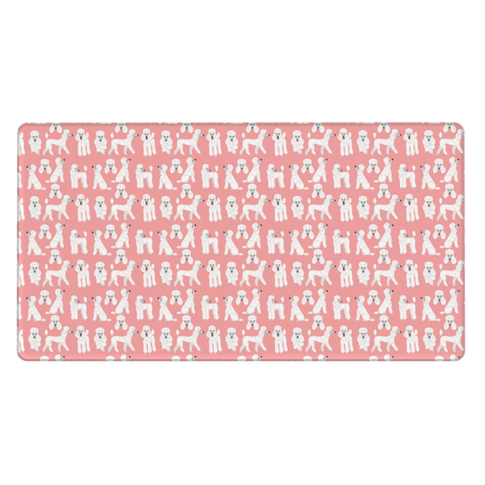 Kdxio Cute Poodle Dog Print Large Gaming Mouse Pad,Non-Slip Base,Water Resist Keyboard Pad for Gamer,Office & Home,29.5 x 15.8 in