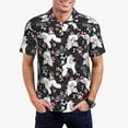 thumbnail image 1 of Kdxio Cute Poodle Dog Print Men's Short Sleeve Polo Shirt,Midweight Men's Shirt, 1 of 6
