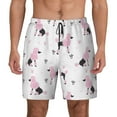 thumbnail image 1 of Kdxio Cute Poodle Dog Print Men's Swim Trunks with Compression Liner 7 Inch Inseam Quick Dry Swim Shorts, 1 of 7