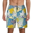 thumbnail image 1 of Kdxio Cute Poodle Dog Print Men's Swim Trunks with Compression Liner 7 Inch Inseam Quick Dry Swim Shorts, 1 of 7