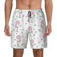 thumbnail image 1 of Kdxio Cute Poodle Dog Print Men's Swim Trunks with Compression Liner 7 Inch Inseam Quick Dry Swim Shorts, 1 of 7