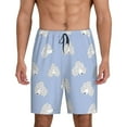 thumbnail image 1 of Kdxio Cute Poodle Dog Print Mens Sleep Shorts Bottoms Soft Comfy Pajama Wear Pants with Drawstring Pockets, 1 of 7