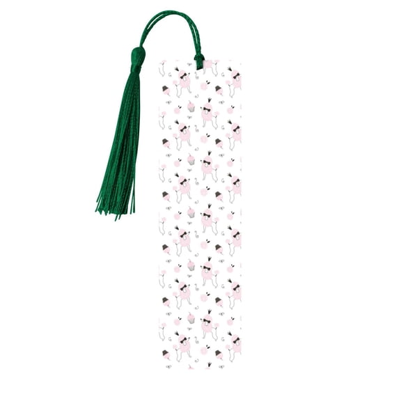 Kdxio Cute Poodle Dog Print Metal Tassel Bookmarks,Perfect Gift for Art Lovers and Bookworms Metal Bookmarks for Women
