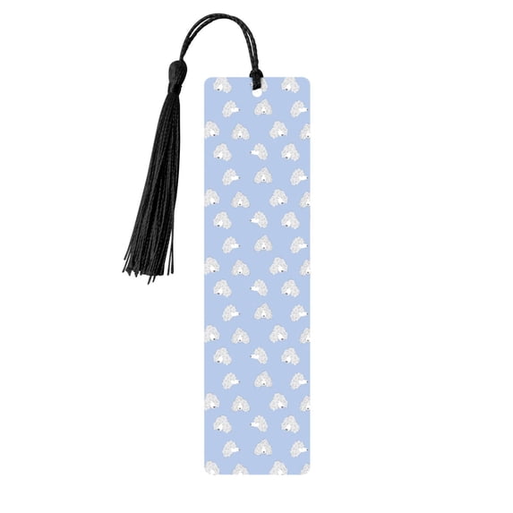 Kdxio Cute Poodle Dog Print Metal Tassel Bookmarks,Perfect Gift for Art Lovers and Bookworms Metal Bookmarks for Women