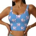 thumbnail image 1 of Kdxio Cute Poodle Dog Print Workout Crop Tank Top for Women Racerback Yoga Tank Tops Athletic Sports Shirts Exercise Undershirts, 1 of 9
