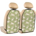 thumbnail image 1 of Kdxio Cute Rabbit And Flower Print 2 Pack Car Kick Mat Seat Cover Back Protector Mat with Pockets for Organizer Backseat Protector and Storage Anti Kick Pad for Vehicles, 1 of 9