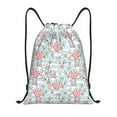 thumbnail image 1 of Kdxio Cute Rabbit And Heart Print Drawstring Backpack Bag,Waterproof Draw String Back Sack, Gym Drawstring Bags Swim Bag For Unisex, 1 of 9