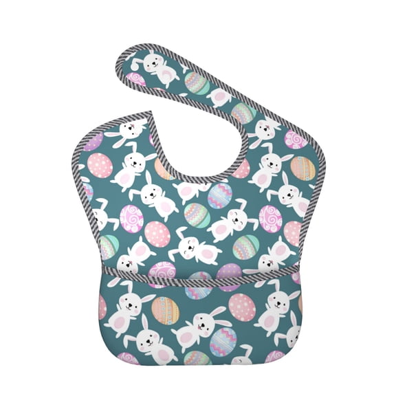 Kdxio Cute Rabbit Easter Bibs For Babies, Baby Bibs for Eating, Toddler Bibs, Waterproof Bibs, Feeding Bibs, for Toddlers, Boys, Girls