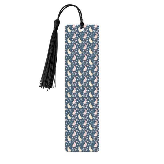 Kdxio Cute Rabbit Floral Print Metal Tassel Bookmarks,Perfect Gift for Art Lovers and Bookworms Metal Bookmarks for Women