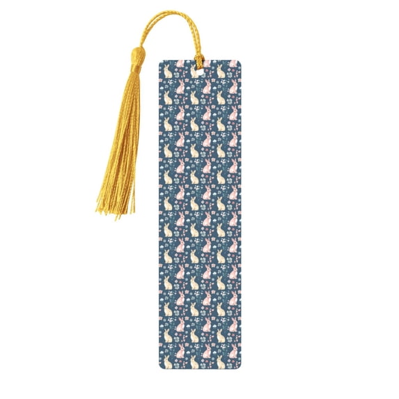Kdxio Cute Rabbit Floral Print Metal Tassel Bookmarks,Perfect Gift for Art Lovers and Bookworms Metal Bookmarks for Women