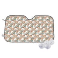 thumbnail image 1 of Kdxio Cute Rabbit Floral Print Windshield Sun Shade,UV Rays and Sun Heat Protection,Sunshade for Car Windshield,Car Shade Front Windshield - Small, 1 of 6