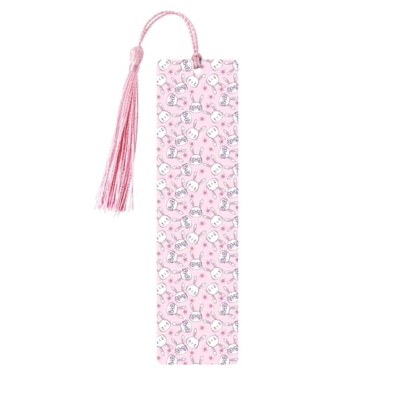 Kdxio Cute Rabbit Flower Print Metal Tassel Bookmarks,Perfect Gift for Art Lovers and Bookworms Metal Bookmarks for Women