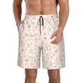 thumbnail image 1 of Kdxio Cute Rabbit Pattern Mens Casual Shorts - Drawstring Summer Beach Sports Shorts for Men, 1 of 9