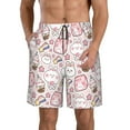 thumbnail image 1 of Kdxio Cute Rabbit Pattern Mens Casual Shorts - Drawstring Summer Beach Sports Shorts for Men, 1 of 9