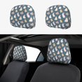 thumbnail image 1 of Kdxio Cute Rabbit Pattern Print 2 Piece Car Head Rest Covers Set Auto Front/Rear Seats Headrest Cover Universal Fit Most Cars,Sedan, SUV, 1 of 9