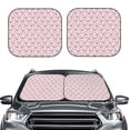 thumbnail image 1 of Kdxio Cute Rabbit Print 2-Piece Sun Shade Front Windshield - Foldable Car Front Window Sunshades for Most Sedans SUV Truck, 1 of 6