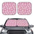thumbnail image 1 of Kdxio Cute Rabbit Print 2-Piece Sun Shade Front Windshield - Foldable Car Front Window Sunshades for Most Sedans SUV Truck, 1 of 6