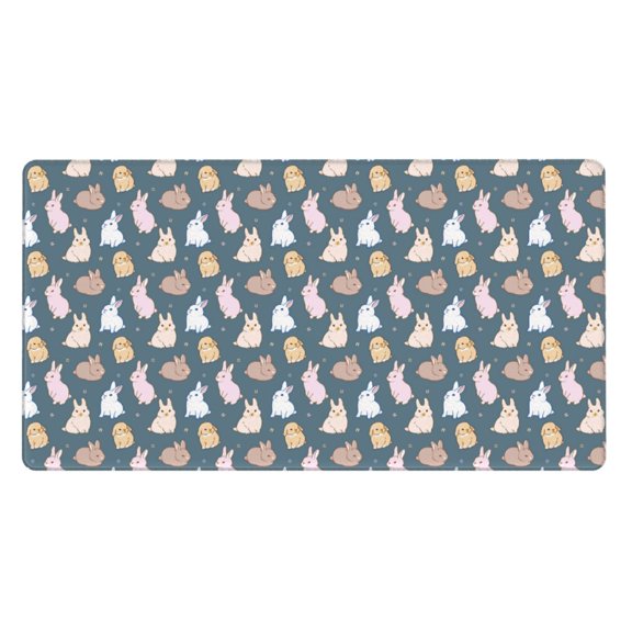 Kdxio Cute Rabbit Print Large Gaming Mouse Pad,Non-Slip Base,Water Resist Keyboard Pad for Gamer,Office & Home,29.5 x 15.8 in