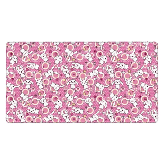 Kdxio Cute Rabbit Print Large Gaming Mouse Pad,Non-Slip Base,Water Resist Keyboard Pad for Gamer,Office & Home,29.5 x 15.8 in