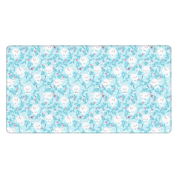 Kdxio Cute Rabbit Print Large Gaming Mouse Pad,Non-Slip Base,Water Resist Keyboard Pad for Gamer,Office & Home,29.5 x 15.8 in