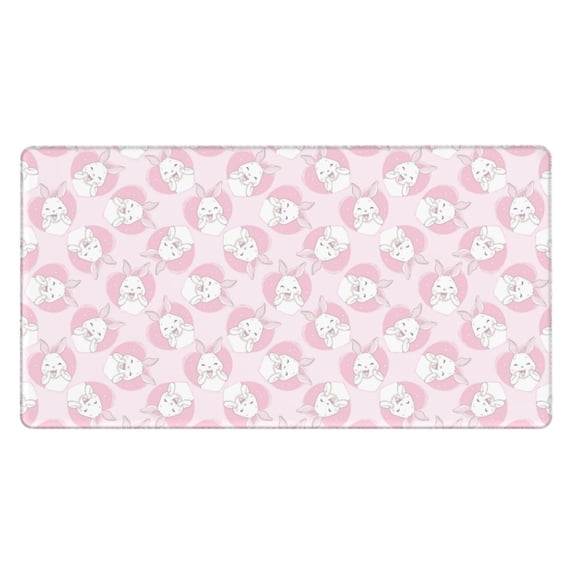 Kdxio Cute Rabbit Print Large Gaming Mouse Pad,Non-Slip Base,Water Resist Keyboard Pad for Gamer,Office & Home,29.5 x 15.8 in