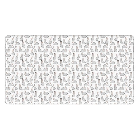 Kdxio Cute Rabbit Print Large Gaming Mouse Pad,Non-Slip Base,Water Resist Keyboard Pad for Gamer,Office & Home,29.5 x 15.8 in