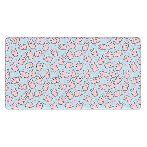 Kdxio Cute Rabbit Print Large Gaming Mouse Pad,Non-Slip Base,Water Resist Keyboard Pad for Gamer,Office & Home,29.5 x 15.8 in