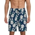thumbnail image 1 of Kdxio Cute Rabbit Print Mens Sleep Shorts Bottoms Soft Comfy Pajama Wear Pants with Drawstring Pockets, 1 of 7